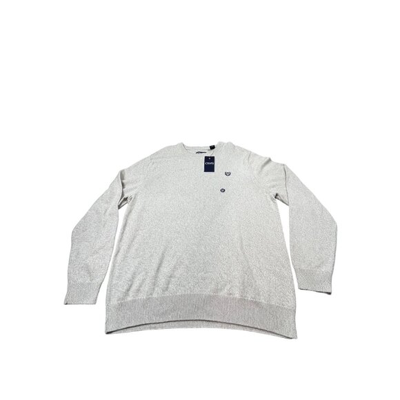 Chaps Mens XL Cream Cotton Sweater Crew Neck 638K14 Grandpa Preppy Fraternity - Picture 1 of 13